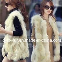 2014 Winter Fashion Waistcoat for Women Fake Fur Sleeveless Faux Vest Coat with V-Collar Long Waistcoat Jacket Outwear